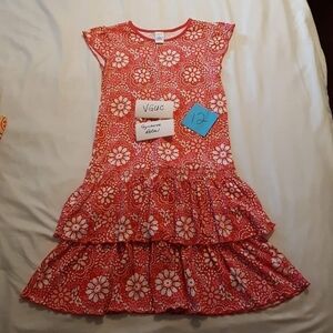 Gymboree girls size 12 dress has defect, cap sleeve 2 tiered skirt VGUC